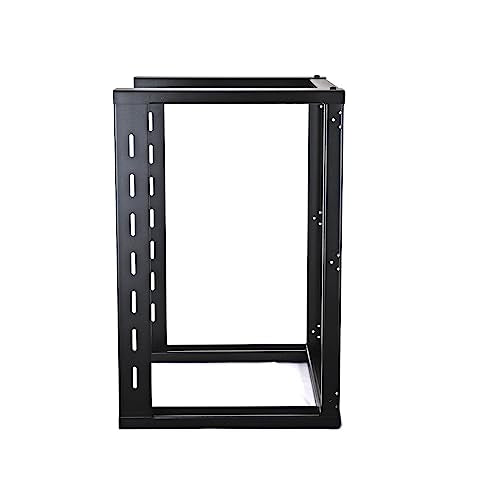 AEONS 12U Open Frame Wall Mount 19-Inch IT Network Server A/V Equipment Rack 16" Depth 12-24 Threaded 2-Post Mounting, Black - style: 12U-16"D