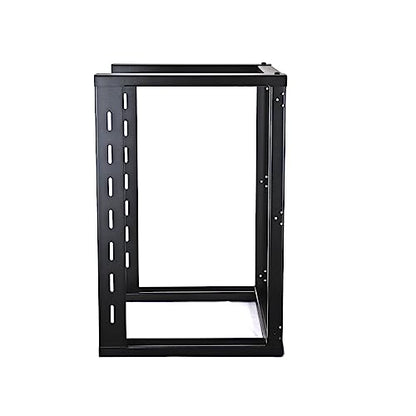 AEONS 12U Open Frame Wall Mount 19-Inch IT Network Server A/V Equipment Rack 16" Depth 12-24 Threaded 2-Post Mounting, Black - style: 12U-16"D