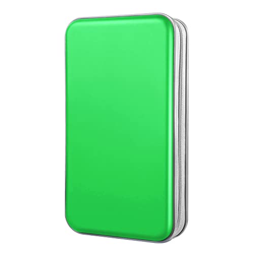 DVD Case, Bivisen CD Case Holder Wallet Binder 96 Capacity CD/DVD Cases Storage Holder Binder Organizer Wallet Book for Car Home Travel (Green) - color: Green