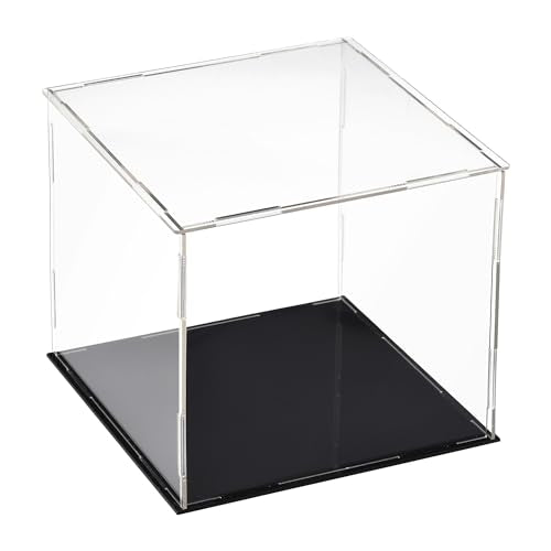 uxcell Acrylic Clear Display Case Box Dustproof Protection Showcase Cube Collectibles Show Box 11.8x11.8x11.8inch - size: 11.8x11.8x11.8inch