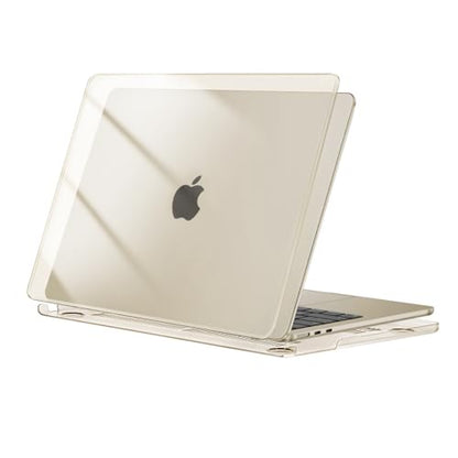 MOSISO Compatible with MacBook Air 13 inch Case M5 2026 M4 2025 M3 M2 2024-2022 A3449 A3240 A3113 A2681, Scratches-Resistant Protective Hard Shell for MacBook Air 13.6 inch Case, Crystal Starlight - color: Crystal Starlight