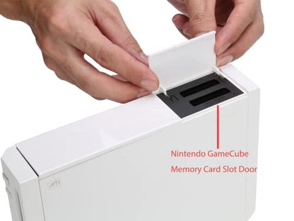 Wii Console Replacement Dust Door, 3 in 1 Repair Part Slot Cover for Nintendo GameCube, NGC Conrtroller/NGC Memory/SD Slot Lid-White - color: white