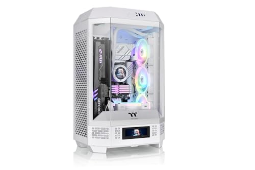 Thermaltake Tower 300 Snow Micro-ATX Case; 2x140mm CT Fan Included; Support Up to 420mm Radiator; Optional Chassis Stand Kit Allows Horizontal Display; CA-1Y4-00S6WN-00; 3 Year Warranty - color: Snow, size: Tower 300 Case, style: Tower 300