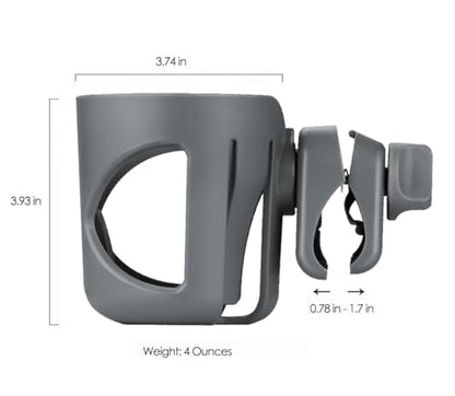 New Stroller Cup Holder for Stanley Quencher H2.0 (30 & 40 Oz. Models), Also Compatible with Stanley IceFlow (20 & 30 Oz. Models) - Gray - color: gray