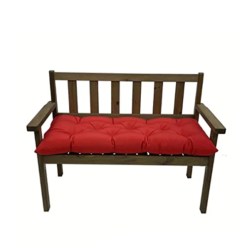 Waterproof Lounge Chair Cushions Swing Cushion for Outdoor Furniture, Indoor Outdoor Beach Cushion Thick Outdoor Garden Beach Seat 20 x 40 in, Red - color: Red