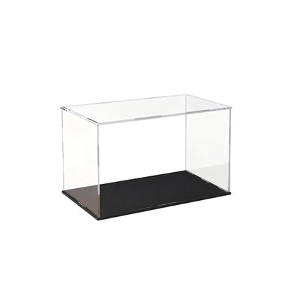 Acrylic Display Case for Mini Hermet, Clear Collectible Display Box with Matte Black Base, Dustproof Acrylic Showcase, Easy Self Assembly Storage Boxes for Art Figurine and Action Figures - size: 7.5 x 5.5 x 5.5 inch