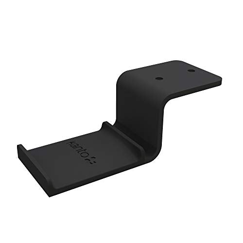 Kanto HH Universal Under Desk Headphone Hook - Black - Solid Steel Construction - Mount Using 3M Adhesive or 2 Included Screws - color: Black
