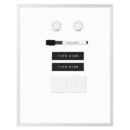Amazon Basics Small Dry Erase Whiteboard, Magnetic Bulletin Board, with Marker and Magnets, 11"W x 14"H, Aluminum Frame - size: 11"W x 14"H, style: Aluminum frame