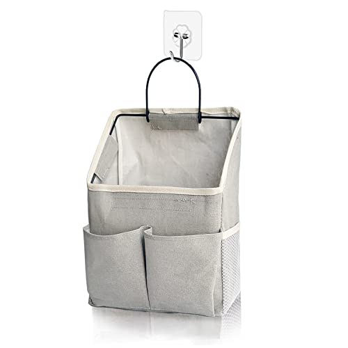 Wall Hanging Storage Bag,Wall Hanging Organizer bags with Pockets, Wall organizer Storage for Dormitory Bathroom Bedroom Kitchen (Grey1) - color: Grey