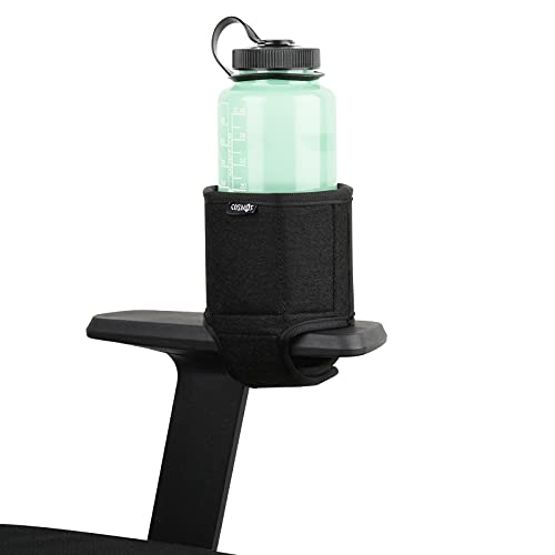 Cosmos Arm Chair Cup Holder Armrest Water Bottle Holder Drink Beverage Can Stand for Armrest Chair, Recliner, Gaming & Office Chairs, Foldable Felt Armchair Coaster Rack, Black Color