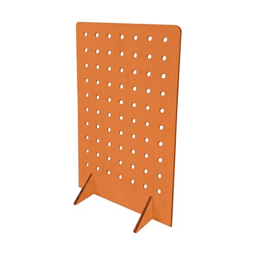 Torched Pegboard Display Stand for Jewelry, Craft Shows, Selling, Vendor Events, Tools, Peg Board Accessories Rack Organizer, Medium 8" L x 4.3" W x 12" H, Orange - color: Orange, size: Medium