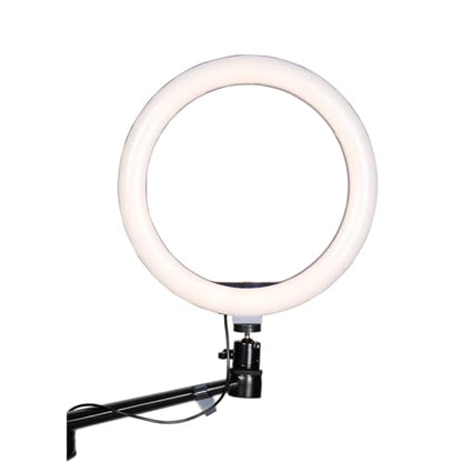 Gator Frameworks 6-in-1 Content Creator and Streaming Desktop Stand Set – Includes Smartphone Clamp, Laptop Clamp, Ring Light, and More! (GFW-STREAMSTAND) - style: Table Mount