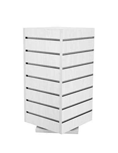 FixtureDisplays® 4-Sided Slatwall Counter Spinner White Display Rack Great for Gift, Jewelry 15591-WHITE