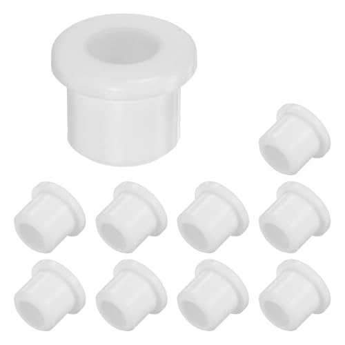M METERXITY 10-Pack 1/2 Inch Drill Hole, 5/16 Inch ID Silicone Rubber Grommets for Wiring, Wire Cable, Hole Plugs, Automotive, Firewall, Desk, Water Pipe, Hydroponic [White]
