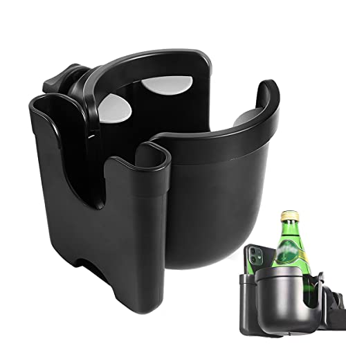 Cup Holder for Boat with Phone Holder, Boat Rail Cup Holder,Drinks Holders | Clamp-On Marine Cup Holders 360° Adjustable for Pontoon Boat, Bimini Top, Boat Rail, Grab Bar, PWC, Boat Gifts for Men