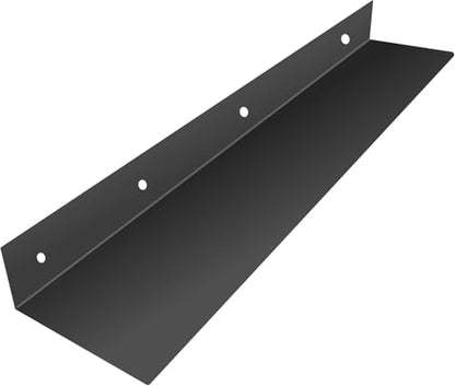 SIMOND STORE Linear Floating Shelf-Heavy Duty Steel Shelf (24" x 8" x 2.5") | Industrial Metal Wall Mounted Shelf, DIY Design, Powder Coated Black - size: 24-inch X 8-inch Powder Coated Black-V2