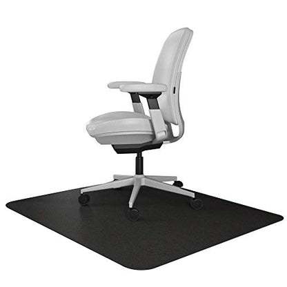 RESILIA Office Desk Chair Mat - for Low Pile Carpet (with Grippers) Black, 48 Inches x 48 Inches, Made in The USA - color: Black, size: 48" x 48" without lip