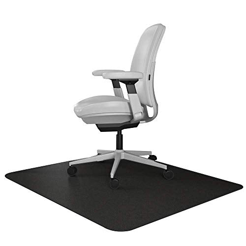 RESILIA Office Desk Chair Mat - for Low Pile Carpet (with Grippers) Black, 48 Inches x 48 Inches, Made in The USA - color: Black, size: 48" x 48" without lip