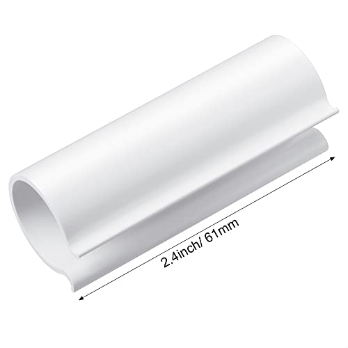Jetec 32 Pcs PVC Pipe Clips Pool Cover Clamps for Above Ground Pool Greenhouses, Row Covers, Garden, Shelters, Bird Protection, 2.4 Inch Long(for 1/2 Inch PVC Pipe,White) - color: White, size: for 1/2 Inch PVC Pipe