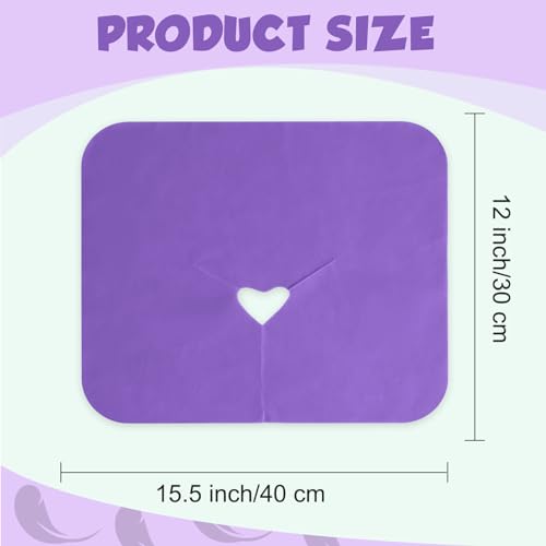 200 Pieces Disposable Face Cradle Covers Massage Headrest Covers for Massage Tables and Massage Chairs Beauty Spa Salon Bed, 11.8 x 15.7 Inches (Purple) - color: Purple