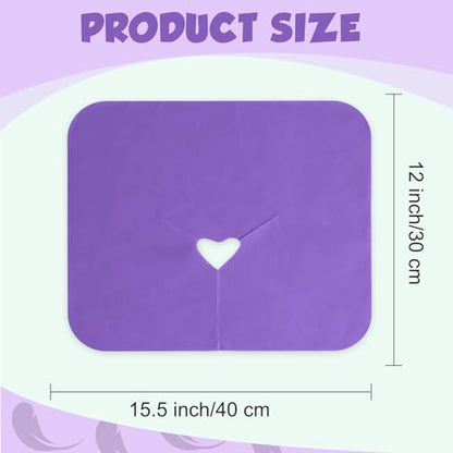200 Pieces Disposable Face Cradle Covers Massage Headrest Covers for Massage Tables and Massage Chairs Beauty Spa Salon Bed, 11.8 x 15.7 Inches (Purple) - color: Purple