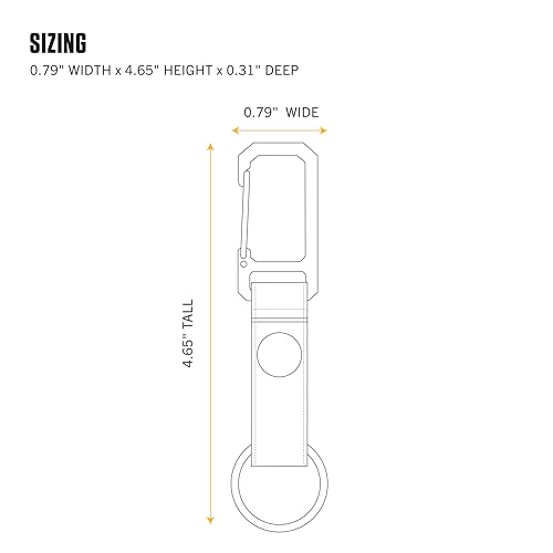 Carhartt Unisex Adult Durable Metal Key Keeper, Belt Loop Key Ring Holder with Self-Locking Metal Gate Clip for Car/Home Keys - color: Nylon Duck (Carhartt Brown)