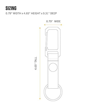Carhartt Unisex Adult Durable Metal Key Keeper, Belt Loop Key Ring Holder with Self-Locking Metal Gate Clip for Car/Home Keys - color: Nylon Duck (Carhartt Brown)