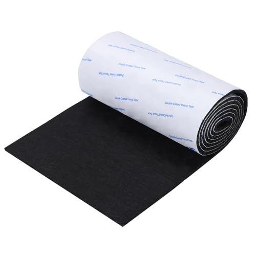 Felt Furniture Pads, Non Slip Self Adhesive Cuttable Felt Tape Black Heavy Duty Felts Strip Roll for Protecting Hardwood Floors Chair Wall Protector (40 x 5 x 0.12 Inch) - color: Black, size: 5" x 40" (1 Pack)