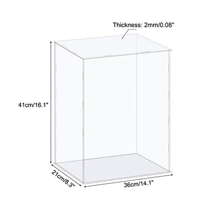 MECCANIXITY Acrylic Display Case Box Clear Dustproof Protection Showcase 14.1x8.3x16.1 Inch for Collectibles Display - size: 14.1x8.3x16.1 Inch