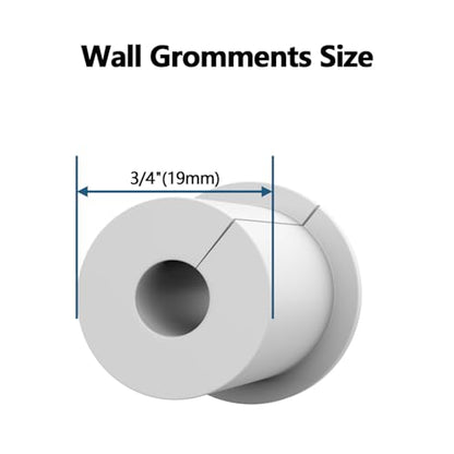 2PCS White 3/4inch starlink Wall Cable Pass Through Bushing Grommets Accessories (2PCS White Starlink Grommets)