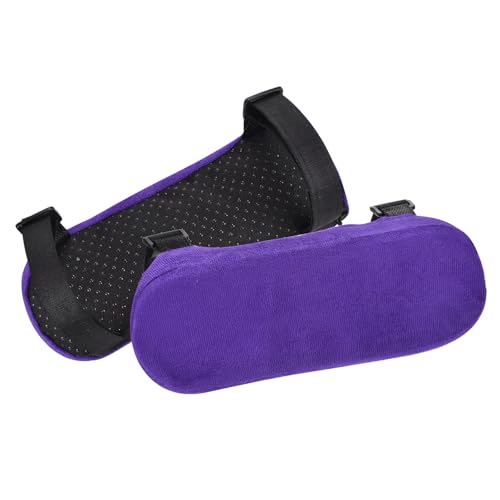 PATIKIL Office Chair Arm Pads, 2 pcs Office Chair Arm Cover Soft Office Chair Armrest Pads Memory Foam Cotton Removable Washable for Desk Computer Gaming, Purple Blue - color: Purple Blue