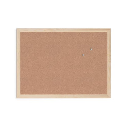 U Brands Cork Bulletin Board, 18" x 24" Inches, Light Birch Wood Frame (265U00-01) - style: Cork Board