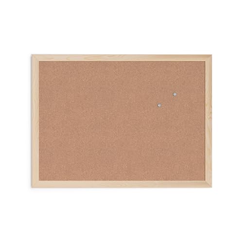 U Brands Cork Bulletin Board, 18" x 24" Inches, Light Birch Wood Frame (265U00-01) - style: Cork Board