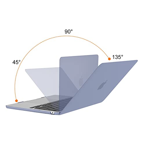 MOSISO Compatible with MacBook Air 13 inch Case M5 2026 M4 2025 M3 M2 2024-2022 A3449 A3240 A3113 A2681, Scratches-Resistant Protective Hard Shell for MacBook Air 13.6 inch Case, Lavender Gray - color: Lavender Gray