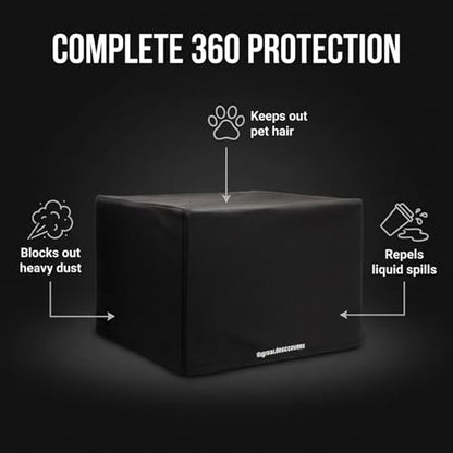DigitalDeckCovers Printer Dust Cover for Brother MFC-J1010DW / J1012DW / J1170DW – Heavy Duty Printer Protector, Water-Resistant, Antistatic, Black Fabric – Protects from Dust, Spills & Scratches