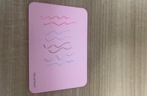 TSJ OFFICE Small Desktop Whiteboard - Glass Dry Erase Board 8 X 6 Inches Tabletop Easel Whiteboard with Stand, Desk Board Buddy for Artist, Teacher and Student - Pink ＆ Gold - color: 8 X 6 Inches - Pink ＆ Gold