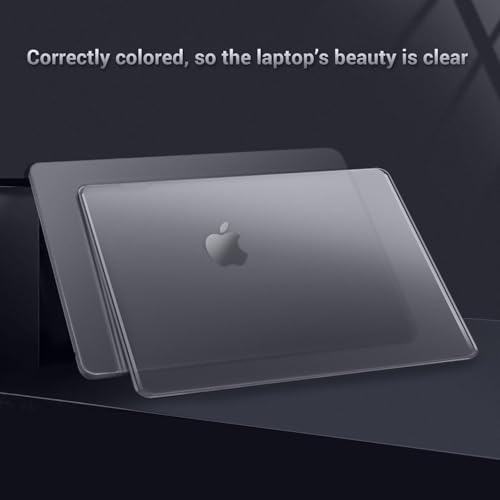 MOSISO Ultra-Thin & Seamlessly Closes Cover Compatible with MacBook Air 13 inch Case M5 M4 M3 M2 2026-2022 A3449 A3240 A3113 A2681, 2 in 1 Kit Anti-Fingerprints Shell for Mac Air 13.6,Space Gray Clear - color: Space Gray Clear