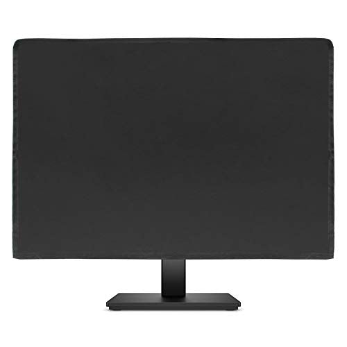 Waterproof Computer Monitor Dust Cover, Luxiv Black Full Body Cover for Computer Screen Anti-Static LCD-Silky HD Panel Dust Protective Sleeve (21W X 14H X 3.5D)