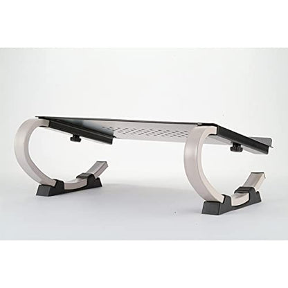 Allsop Redmond Adjustable Laptop Stand, Vented Curved Sturdy Metal Ergonomic Riser, Black (ASP30498) - style: Laptop Stand