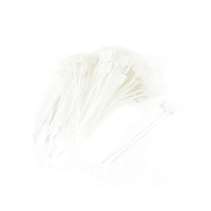 100 Pcs Write on Tags Wire Zip Ties Cable Mark Tags Nylon Power Marking Label (100pcs)