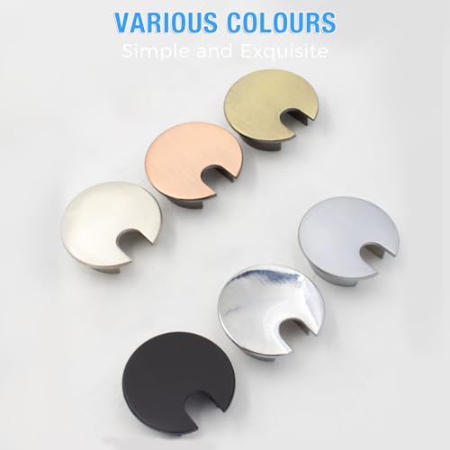 Desk Grommet 1-3/8" (35 mm), Desk Cord Hole Cover, Cable Grommet Metal Zinc Alloy Materilal, Desk Hole Grommet for Office and Home Table Cable, Detachable Cable Cord Organizer (Matte Silver 1 Pcs) - size: 1-3/8" (35 mm), style: Matte Silver