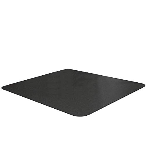 RESILIA Office Desk Chair Mat - for Low Pile Carpet (with Grippers) Black, 48 Inches x 48 Inches, Made in The USA - color: Black, size: 48" x 48" without lip