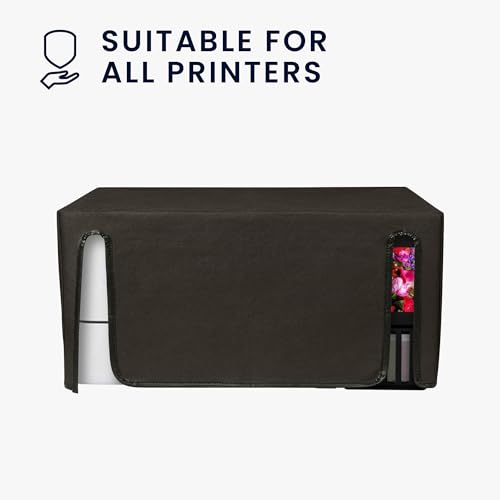 kwmobile Dust Cover Compatible with Epson EcoTank Photo ET-8500 - Printer Case - Fabric Protector Cover - Dark Grey
