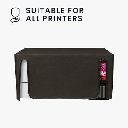kwmobile Dust Cover Compatible with Epson EcoTank Photo ET-8500 - Printer Case - Fabric Protector Cover - Dark Grey