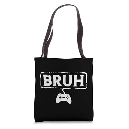 Gamer Bruh Video Game Funny Gaming Teen Men Boys Kids Youth Tote Bag