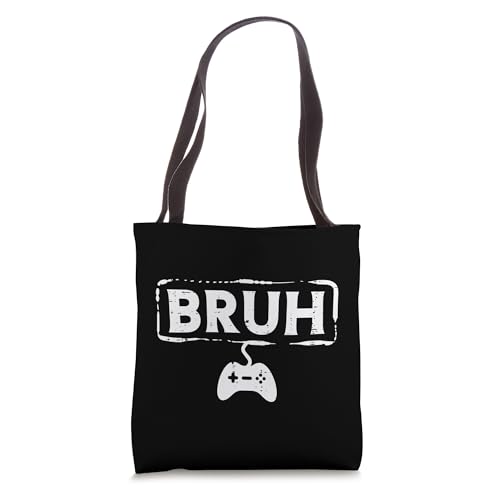 Gamer Bruh Video Game Funny Gaming Teen Men Boys Kids Youth Tote Bag