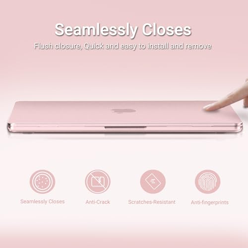 MOSISO Matte Cover Compatible with MacBook Neo Case 13 inch 2026 Model A3404, Ultra-Thin Precision Fit Scratch & Fingerprint Resistant Hard Shell Case&TPU Keyboard Cover&Type C, Blush Clear - color: Blush Clear