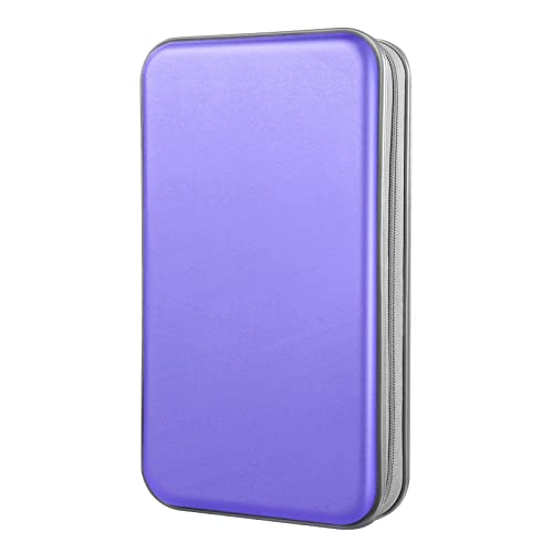 DVD Case, Bivisen CD Case Holder Wallet Binder 96 Capacity CD/DVD Cases Storage Holder Binder Organizer Wallet Book for Car Home Travel (Light Purple) - color: Light Purple