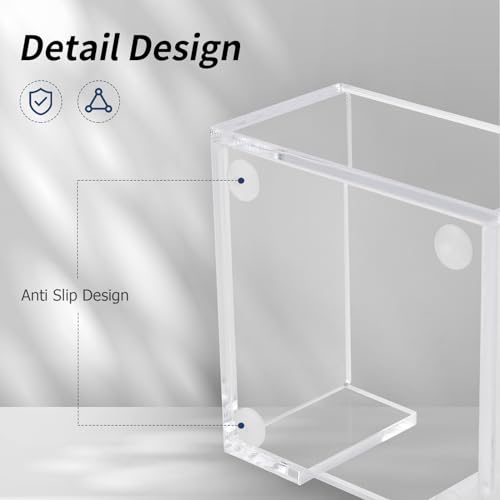 Acrylic Sticky Note Holder, 3 x 3 Crystal Clear Acrylic Notepad Holder Sticky Note Dispenser for Dorm Room and Office Desk Organizer - size: 3x3"