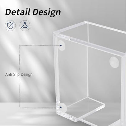 Acrylic Sticky Note Holder, 3 x 3 Crystal Clear Acrylic Notepad Holder Sticky Note Dispenser for Dorm Room and Office Desk Organizer - size: 3x3"